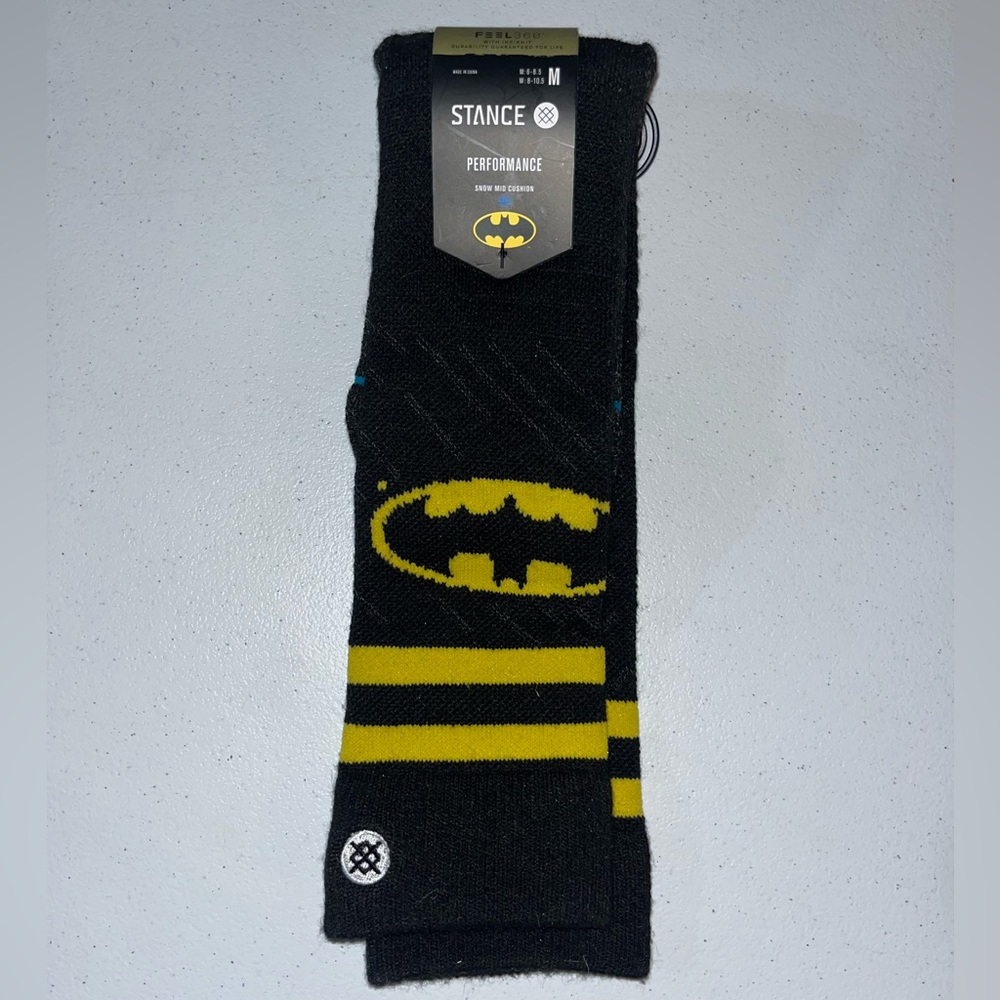 Stance The Batman Snow Merino Wool Blend OTC Socks Unisex Size Medium  NWT